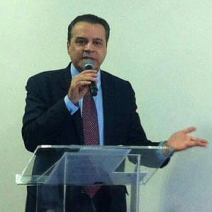 O ministro do Turismo, Henrique Eduardo Alves na abertura da Destination Brazil