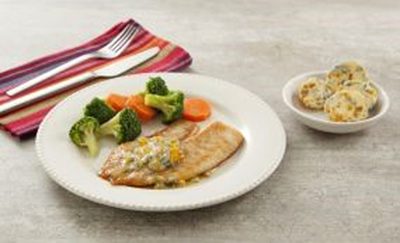 Filé de Peixe com Manteiga Aromatizada