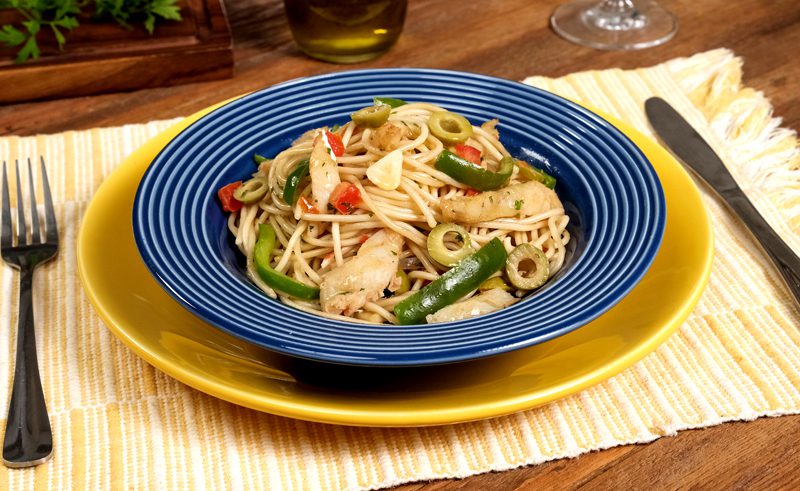 Macarrão com Molho de Bacalhau
