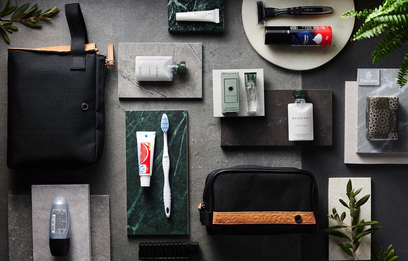 Emirates: kits Bulgari na Classe Executiva