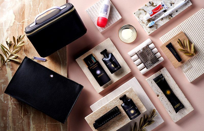 Emirates: kits Bulgari da Primeira Classe