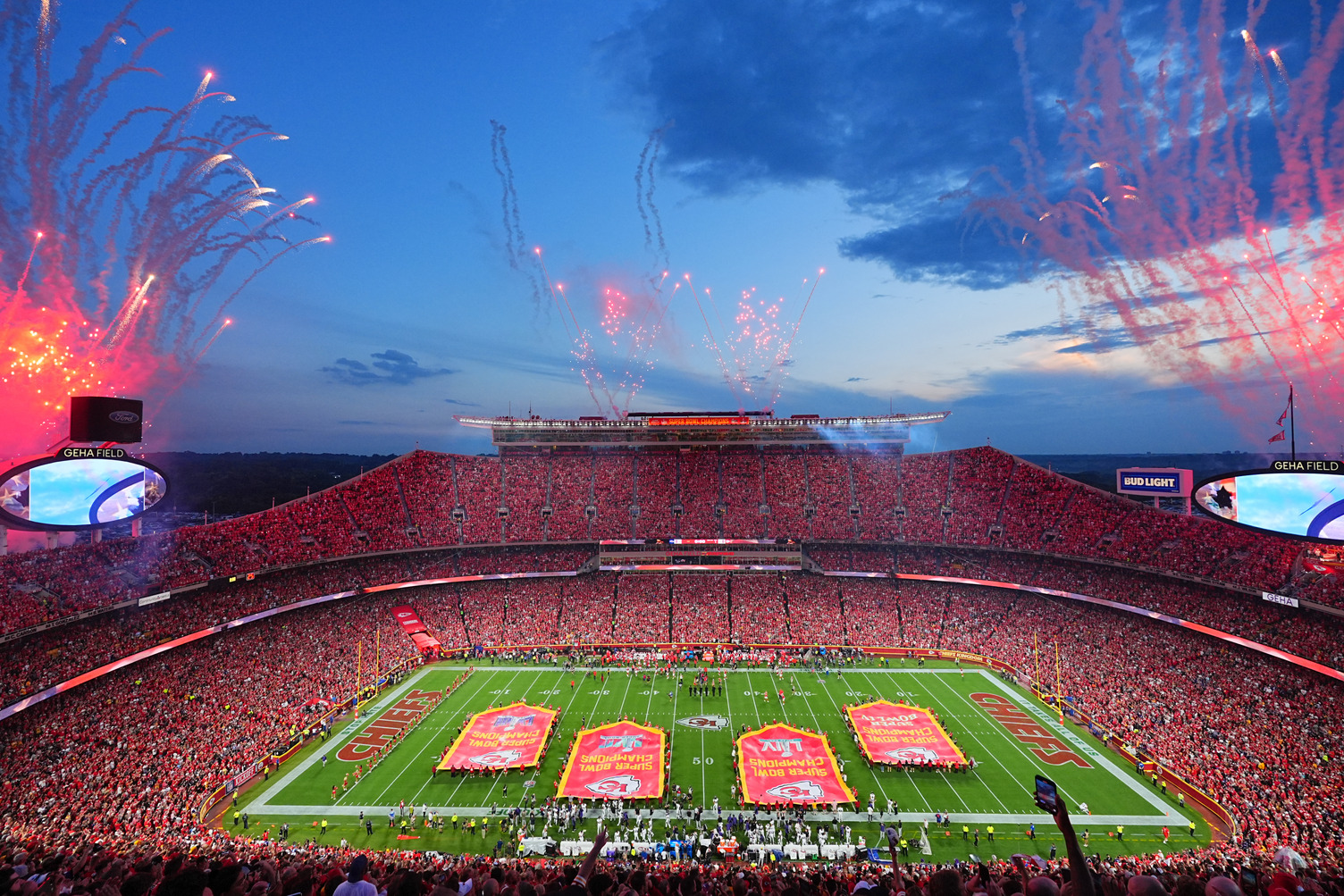 GEHA Field at Arrowhead Stadium é a casa do Kansas City Chiefs