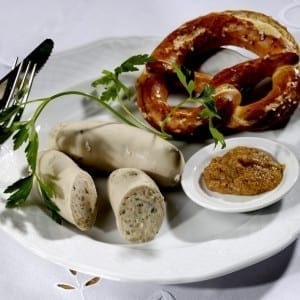 Tradicional Weisswurst de Munique