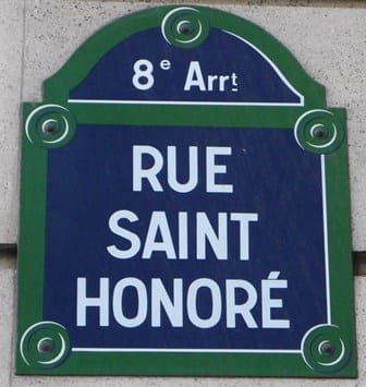 Plaque_rue_Saint_Honoré_à_Paris