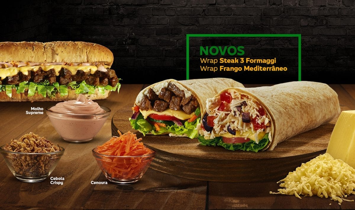 Subway traz projeto Fresh Now ao Brasil e inclui wraps no cardápio