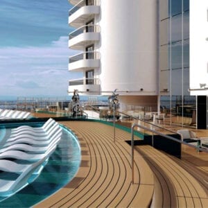 piscina borda infinita do MSC Seashore