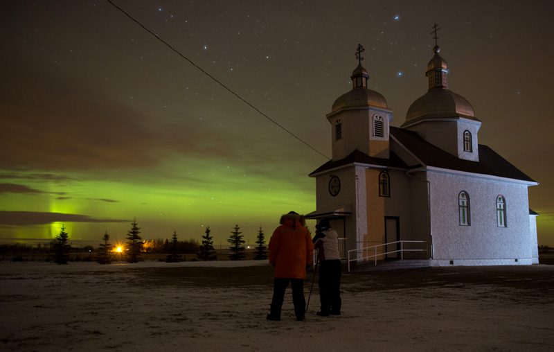 Aurora boreal no Canadá