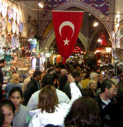 Grande Bazar em Istambul, na Turquia