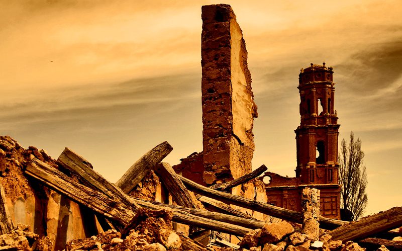 Lugares abandonados: Belchite na Espanha