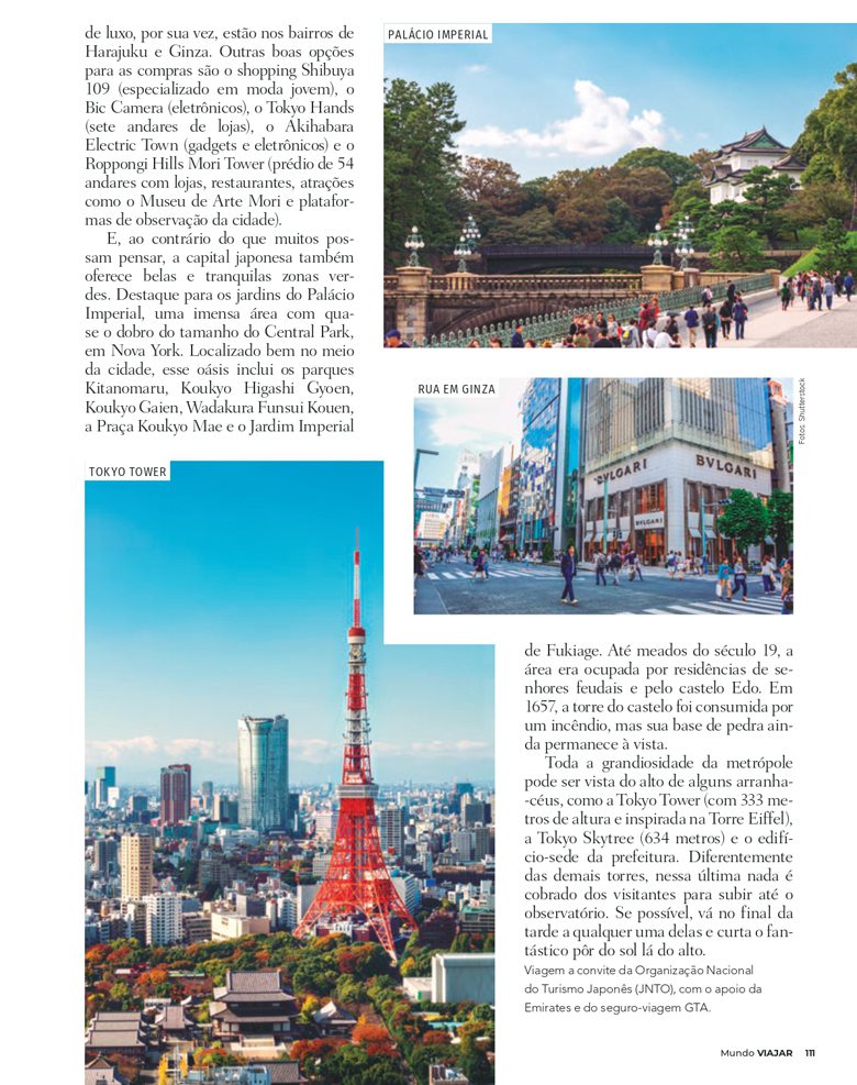 Revista Viajar, junho de 2023 Japão