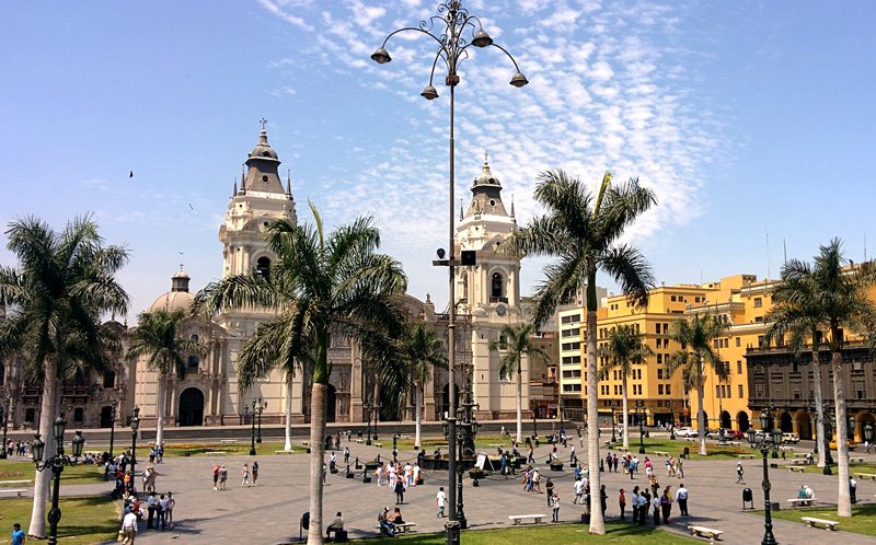 Catedral Metropolitana no Centro Histórico de Lima