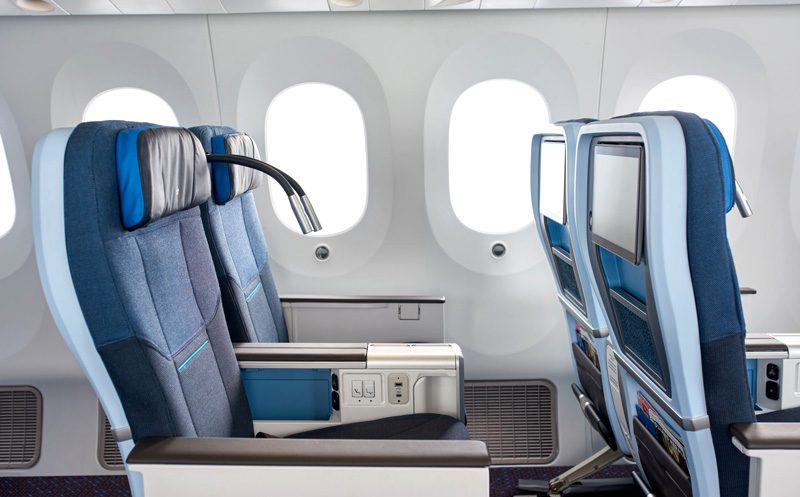 Premium Comfort da KLM conta com assentos mais largo