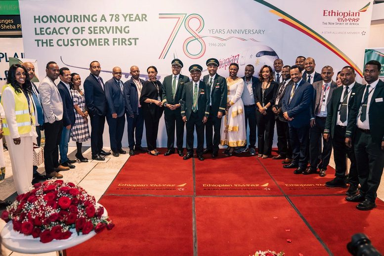Grupo Ethiopian Airlines celebra 78 anos de operação