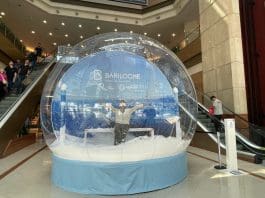 Bariloche chega a São Paulo com globo de neve gigante 